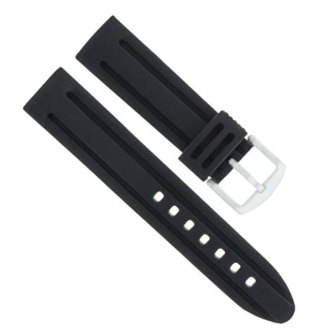 oem panerai black rubber watch strap 24x22mm|panerai rubber straps for 40mm.